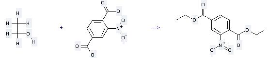 Nitroterephthalic acid can be used to produce nitro-terephthalic acid diethyl ester by heating